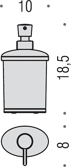 Colombo Design Land Дозатор для жидкого мыла настольный, стеклянная колба, цвет: chrome B9319.CR-VAN