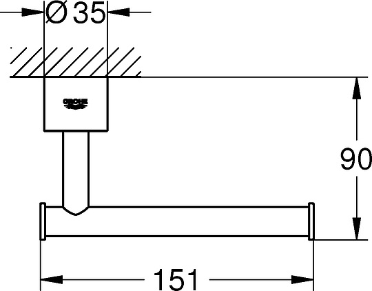 Grohe Atrio New Держатель туалетной бумаги, цвет хром 40313DC3