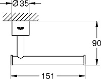 Grohe Atrio New Держатель туалетной бумаги, цвет хром 40313DC3