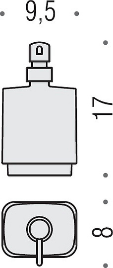 Colombo Design Time Дозатор для жидкого мыла настольный, стеклянная колба, цвет: chrome W4281-VAN