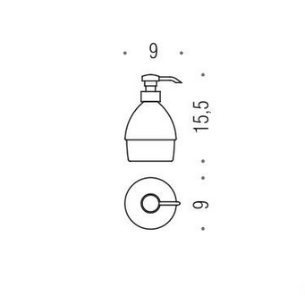 Colombo Design Khala Дозатор для жидкого мыла настольный, стеклянная колба, цвет: chrome B9304.CR-VAN