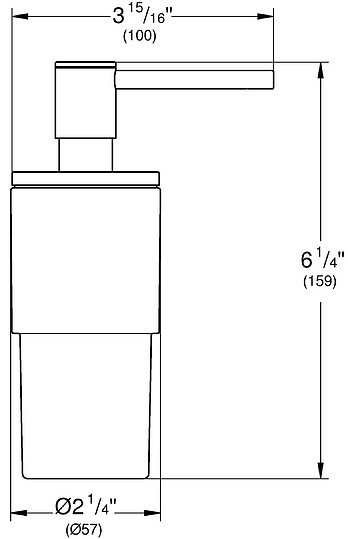 Grohe Atrio New Дозатор для жидкого мыла, стеклянная колба, цвет нержавеющая сталь 40306DC3