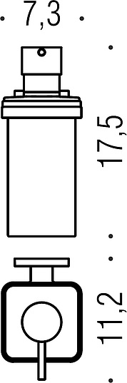 Colombo Design BasicQ Дозатор для жидкого мыла, подвесной, стеклянная колба, цвет: chrome B9337.CR-VAN