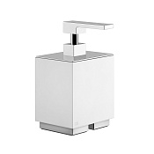 Gessi Inverso/Rettangolo Дозатор для жидкого мыла, настольный, белая колба, цвет: chrome/white 20837#031