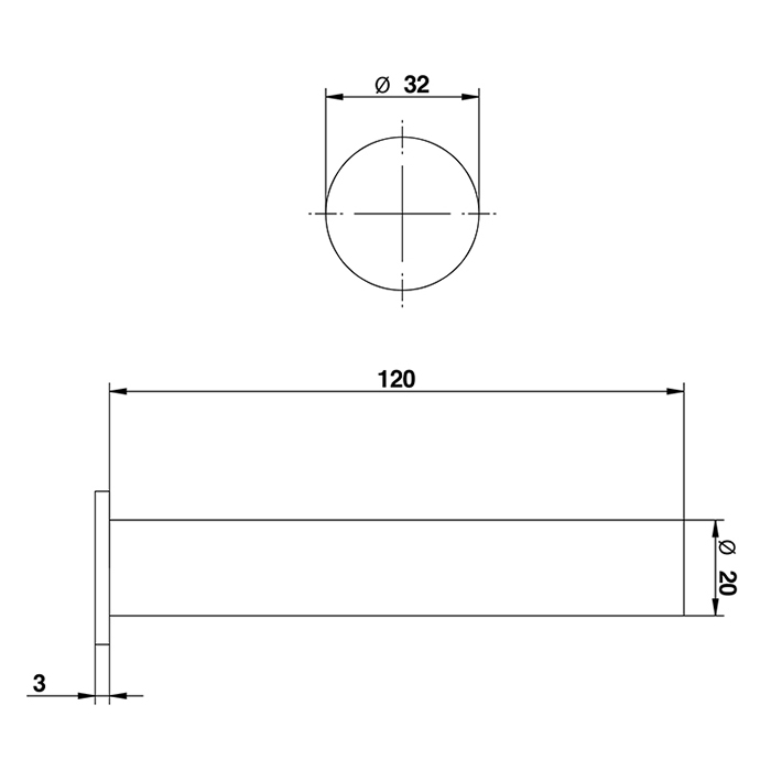 Bongio Time 2020 Держатель туалетной бумаги, 12x3 см, матовая сталь 70002AS00