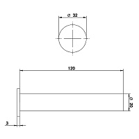 Bongio Time 2020 Держатель туалетной бумаги, 12x3 см, матовая сталь 70002AS00