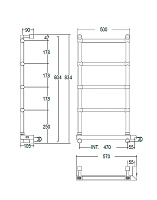 Margaroli Sole 542 Полотенцесушитель электрический 57х83h (47), выкл. справа, цвет: chrome 5424705CRNB