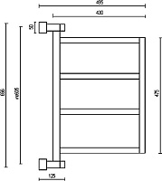 Margaroli Brezza 700 Полотенцесушитель водяной поворотный 43х66h (int 60,5), боковое, цвет: chrome 7004704CRN