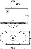 Верхний душ Grohe Rainshower Veris 300 26069000