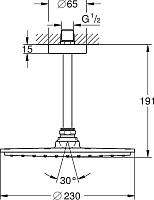 Grohe Rainshower Верхний душ 23х23хh19,1 см, цвет: хром глянцевый 26065000