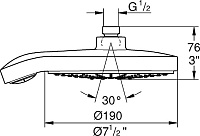 Верхний душ Grohe Power&Soul Cosmopolitan 190 27764LS0