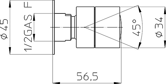 Bossini Tondo-Mas Душевая форсунка настенная d4,5x5,6 см, цвет: chrome I00147.030