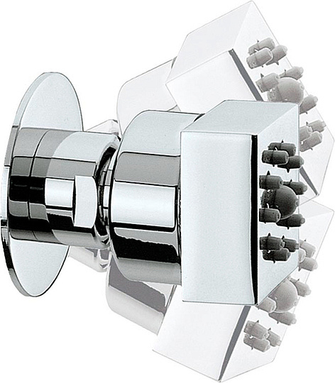 Bossini Cubic-Gom Душевая форсунка настенная d4,5x5,4 см, цвет: chrome I00135.030