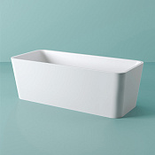 ArtCeram Square Ванна из Livingtec отдельностоящая 180x80 см, цвет: matt white ACW004 05