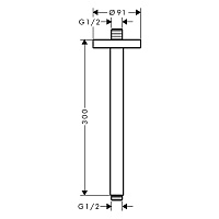 Axor Shower Solutions Кронштейн потолочный 30 см, цвет: хром 26433000