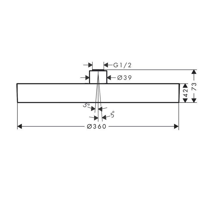 Hansgrohe Rainfinity Верхний душ 36 см, 1 вид струи, регулируемый угол, цвет: полированное золото 26231990