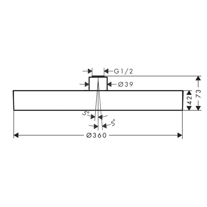 Hansgrohe Rainfinity Верхний душ 36 см, 1 вид струи, регулируемый угол, цвет: шлифованная бронза 26231140