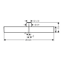 Hansgrohe Rainfinity Верхний душ 36 см, 1 вид струи, регулируемый угол, цвет: шлифованная бронза 26231140