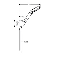 Hansgrohe Vernis Blend Душевой гарнитур: лейка 2 режима Vario, держатель, шланг 160 см, цвет: хром 26273000