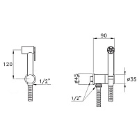 Stella Eccelsa Гигиенический душ 309AT, цвет золото 24К EC 03124 AU00