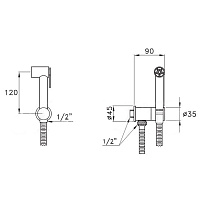 Stella Eccelsa Гигиенический душ 309AT, цвет хром EC 03124 CR00