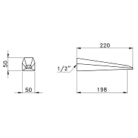 Stella Настенный излив для раковины 863, цвет хром ST 09002 CR00