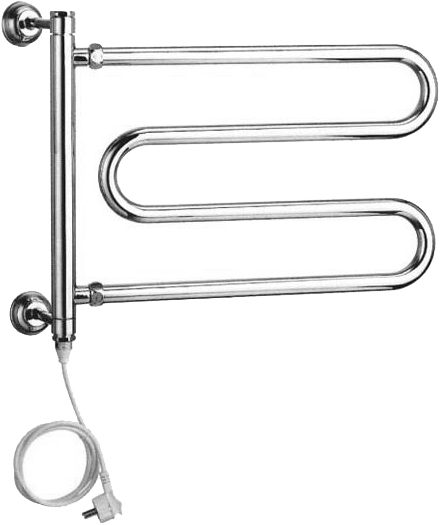 Margaroli Vento 510 Полотенцесушитель электрический поворотный 50,7х41h (36,5), шнур, цвет: chrome 510CRC