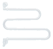 Margaroli Vento 406 Полотенцесушитель водяной для ГВС 50х50h (int 43), вертикальное, цвет: white 406WH