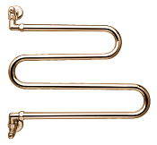 Margaroli Vento 406 Полотенцесушитель водяной для ГВС 50х50h (int 43) вертик, цвет: bronze/old brass 406OB