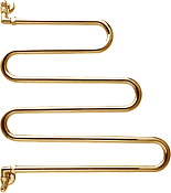 Margaroli Vento 405 Полотенцесушитель водяной для ГВС 60х70,5h (int 63,5), вертикальное, цвет: gold 405GO