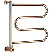 Margaroli Vento 500 Полотенцесушитель электр поворотный 55х61h (57,5) нижнее, цвет: bronze/old brass 500OBB