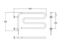 Margaroli Arcobaleno 610 Полотенцесушитель электрический поворотный 50х35h (22), шнур, цвет: chrome 610CRC