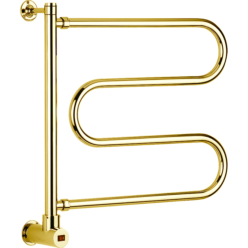 Margaroli Vento 500 Полотенцесушитель электрический поворотный 55х61h (57,5), нижнее, цвет: gold 500GOB