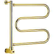 Margaroli Vento 500 Полотенцесушитель электрический поворотный 55х61h (57,5), нижнее, цвет: gold 500GOB