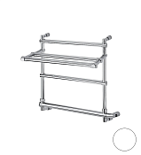 Margaroli Sole 554 Полотенцесушитель электрический с полкой 57х54h (47), выкл. справа, цвет: white 5544703WHPB