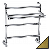 Margaroli Sole 455 Полотенцесушитель водяной с полкой 53,5х60h (47), нижнее, цвет: bronze/old brass 4554703OBP