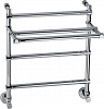 Margaroli Sole 455 Полотенцесушитель водяной с полкой для ГВС 43,5х60h (int 37), нижнее, цвет: chrom 4553703CRP