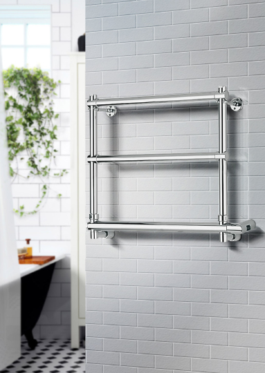 Margaroli Sole 540 Полотенцесушитель электр. 57х45h (47) выкл. справа, крепление F, цвет: chrome 5404703CRNB