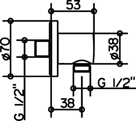 Keuco Elegance New Шланговое подключение цвет: хром 54947 010000