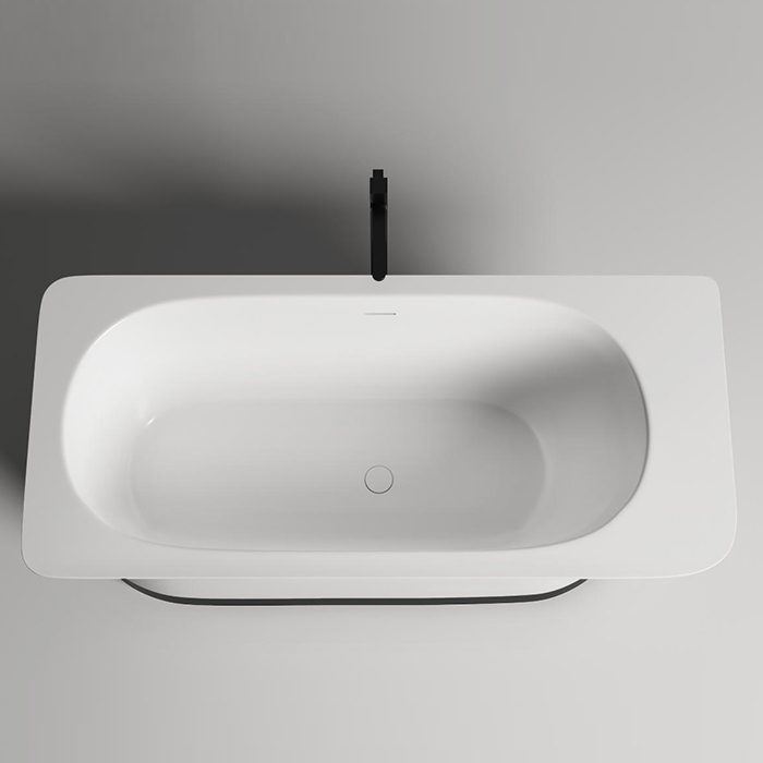 Salini Ninfea Ванна из S-Stone отдельностоящая 180x82 см, цвет: белый матовый 102721M