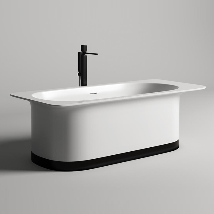 Salini Ninfea Ванна из S-Stone отдельностоящая 180x82 см, цвет: белый матовый 102721M