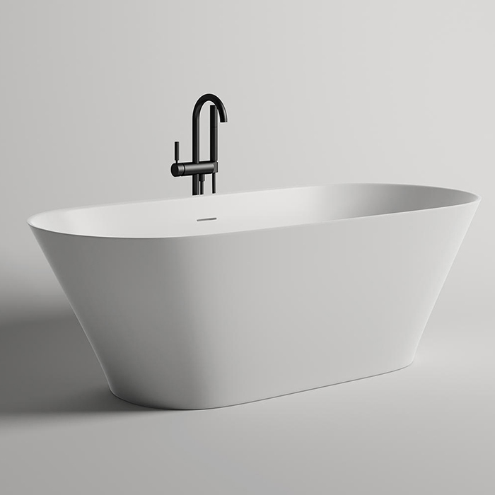 Salini Mona Ванна из S-Stone отдельностоящая 179x80,5 см, цвет: белый матовый 102921M