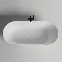 Salini Mona Ванна из S-Stone отдельностоящая 179x80,5 см, цвет: белый матовый 102921M