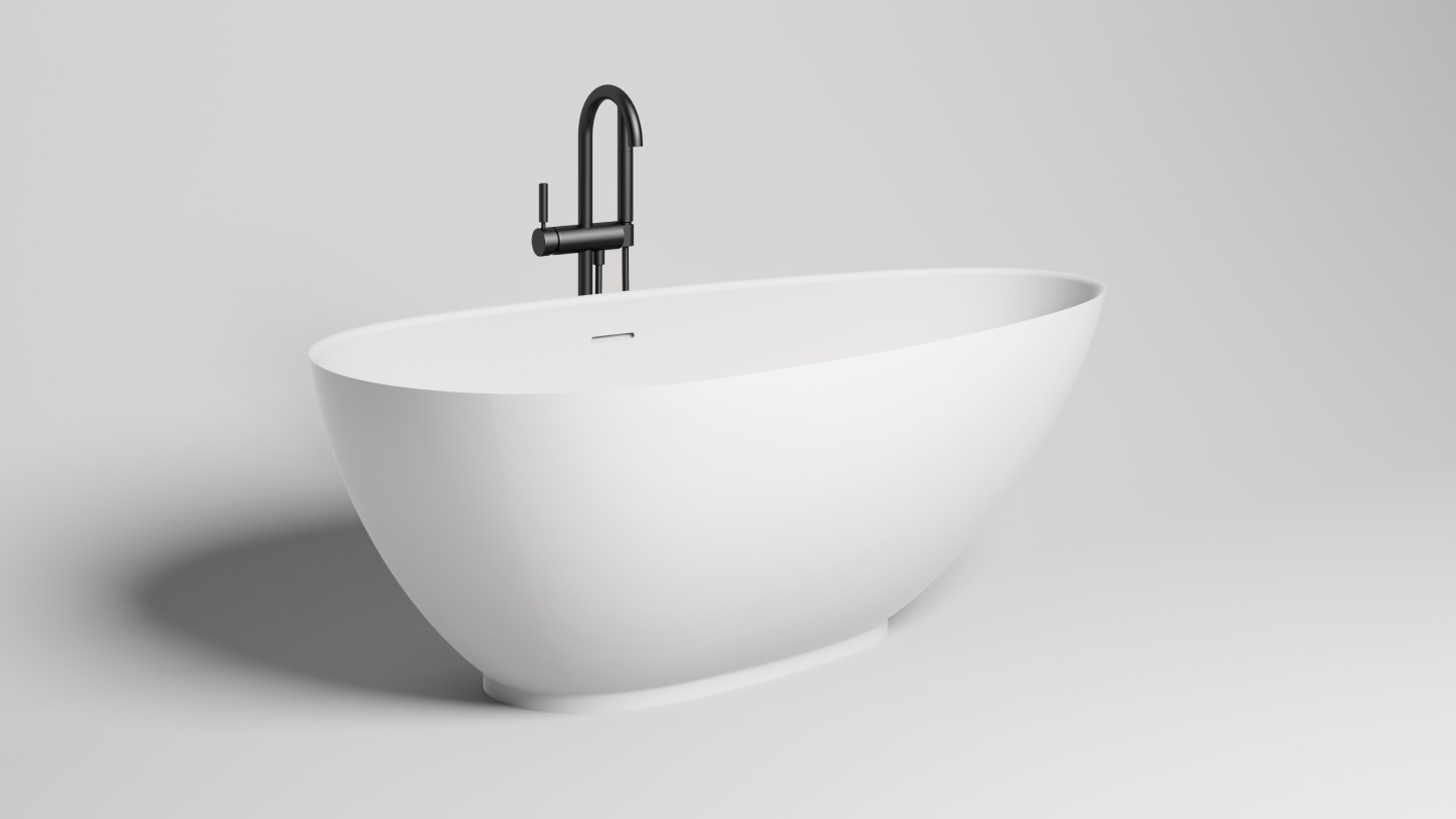 Salini Paola Ванна из S-Stone отдельностоящая 172x82,5 см, цвет: белый матовый 101512SM