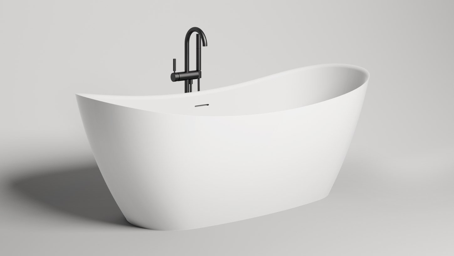 Salini Noemi Ванна из S-Stone отдельностоящая 185x80 см, цвет: белый матовый 101811SM