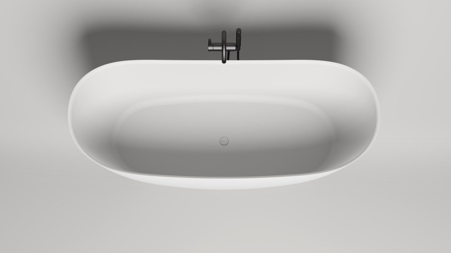 Salini Noemi Ванна из S-Stone отдельностоящая 185x80 см, цвет: белый матовый 101811SM