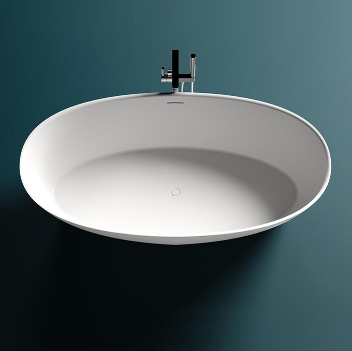 Salini Alda Ванна из S-Stone отдельностоящая 160x70 см, цвет: белый матовый 101924M