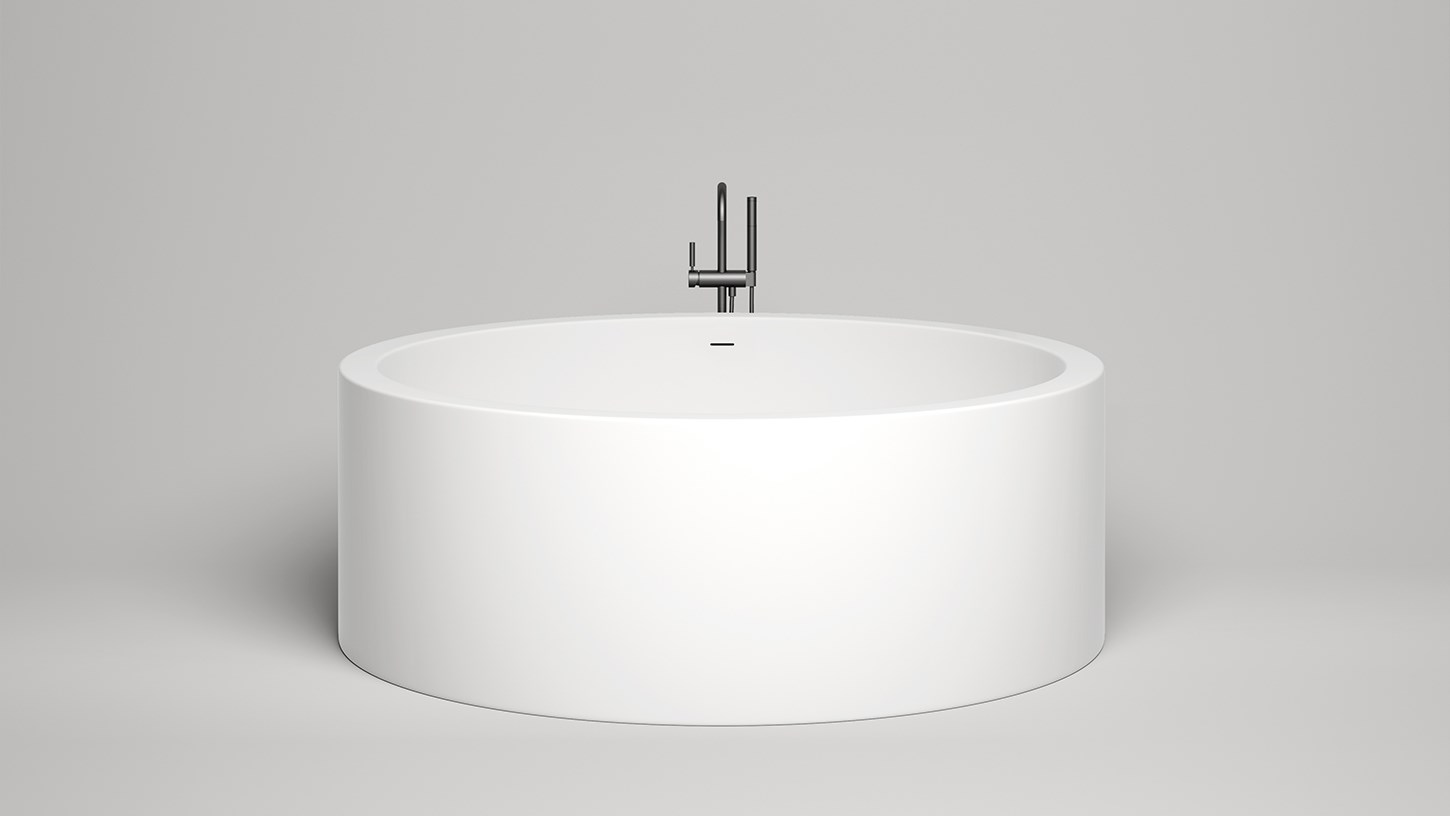 Salini Isola Ванна из S-Sense отдельностоящая 200x200 см, цвет: RAL полностью глянцевый 101111GF