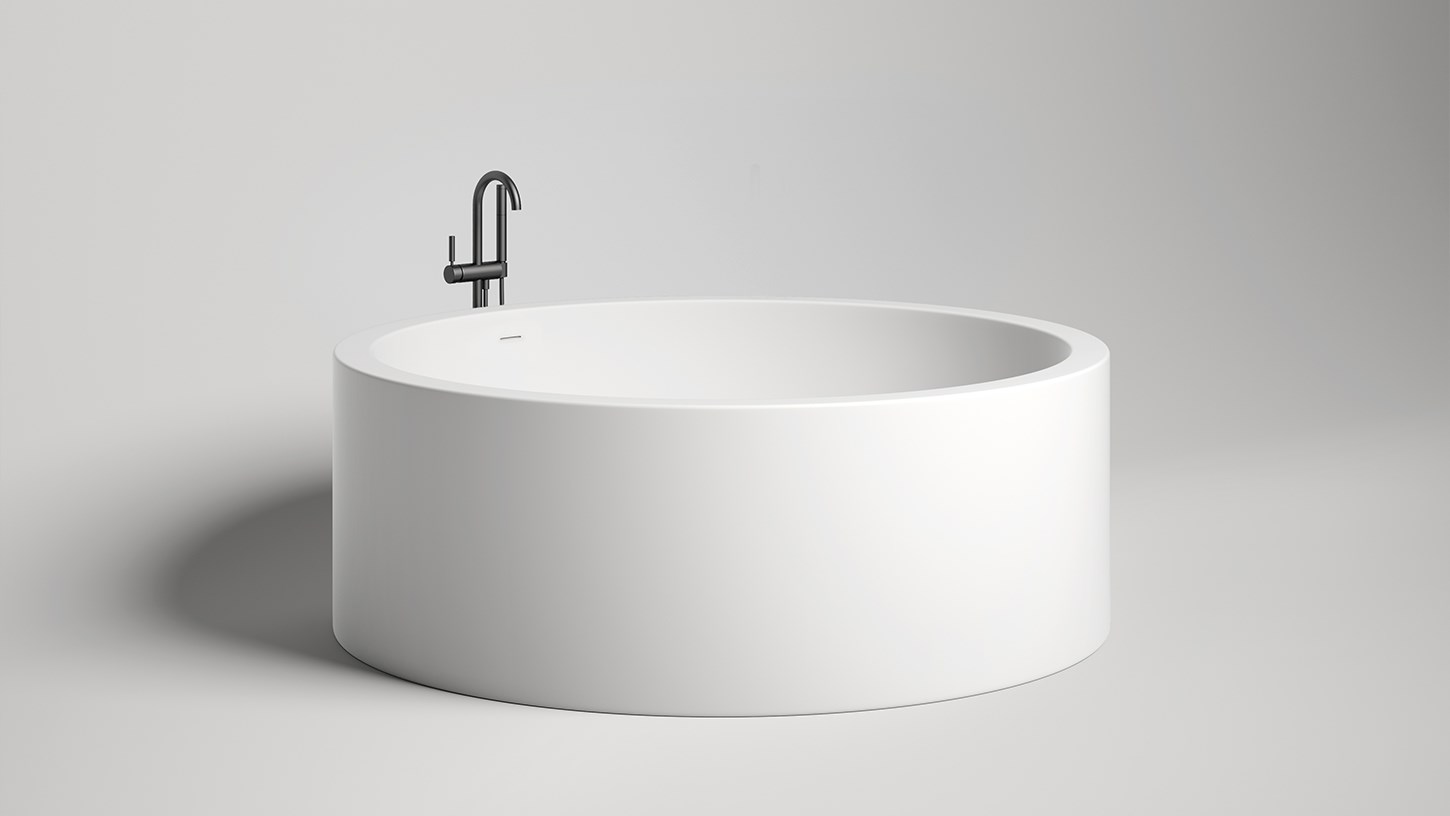 Salini Isola Ванна из S-Sense отдельностоящая 200x200 см, цвет: RAL полностью матовый 101111MF