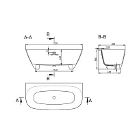 Salini Sofia Ванна из S-Sense пристенная 170x80 см, цвет: белый глянцевый 102512G